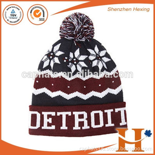Factory price! custom embroidered knitted winter hats